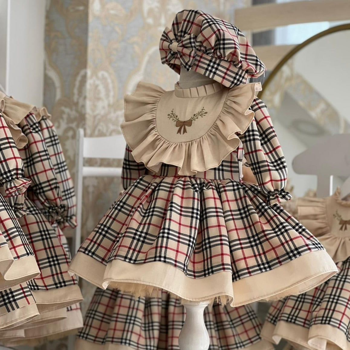 Long Sleeve Baby Baptism 1st Birthday Dress Wedding Party Dress